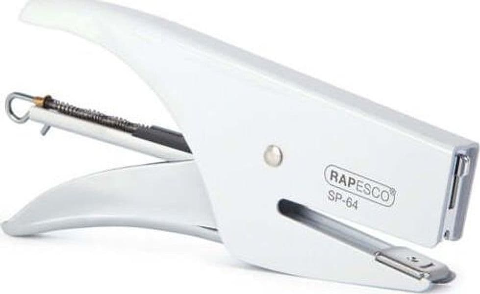 Cucitrice a pinza SP- 64 - metallo verniciato - bianco - Rapesco Cancelleria e prodotti per ufficio/Archivio ufficio e accessori per scrivania/Spillatrici e perforatrici/Spillatrici manuali Eurocartuccia - Pavullo, Commerciovirtuoso.it