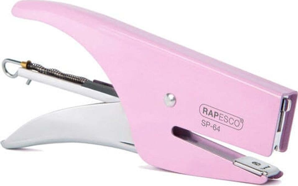 Cucitrice a pinza SP- 64 - metallo verniciato - rosa - Rapesco Cancelleria e prodotti per ufficio/Archivio ufficio e accessori per scrivania/Spillatrici e perforatrici/Spillatrici manuali Eurocartuccia - Pavullo, Commerciovirtuoso.it