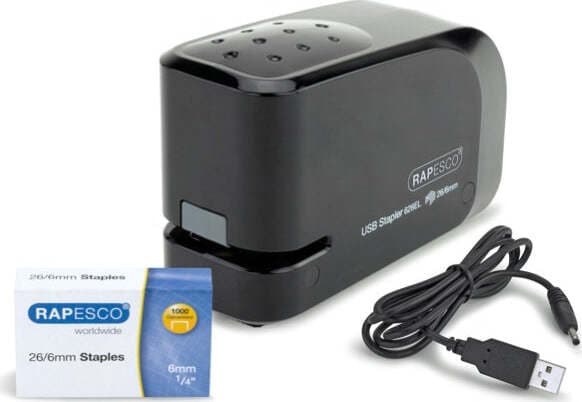 Cucitrice elettrica 626EL - Nero - USB - max 15fg - Rapesco Cancelleria e prodotti per ufficio/Archivio ufficio e accessori per scrivania/Spillatrici e perforatrici/Spillatrici manuali Eurocartuccia - Pavullo, Commerciovirtuoso.it