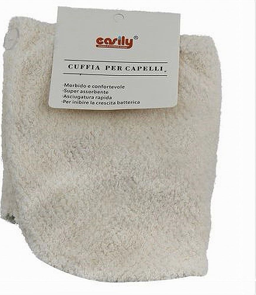 CUFFIA ASCIUGAMANO ASSORBENTE SHAMPOO BAGNO DOCCIA ASCIUGA CAPELLI BEIGE 69608 in Teli doccia e sauna Trade Shop italia - Napoli, commercioVirtuoso.it