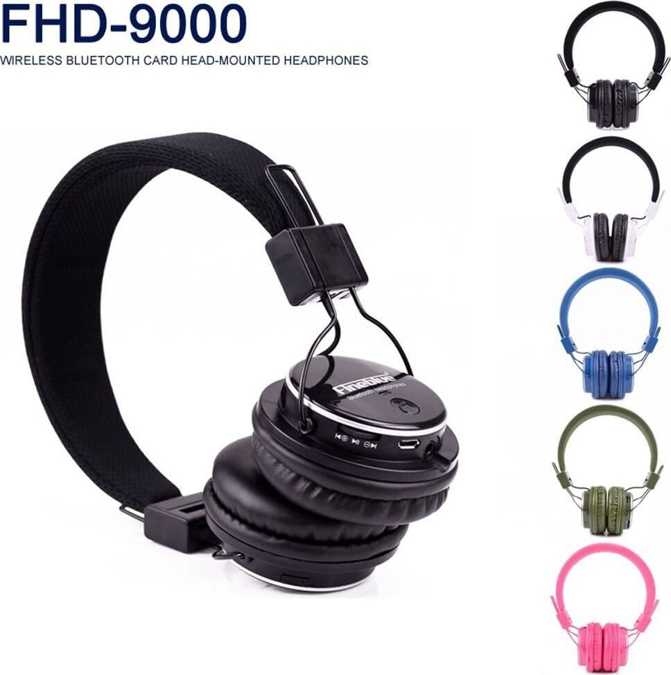 CUFFIE FHD-9000 Wireless Bluetooth Stereo Card MUSICA SMARTPHONE Trade Shop italia - Napoli, Commerciovirtuoso.it