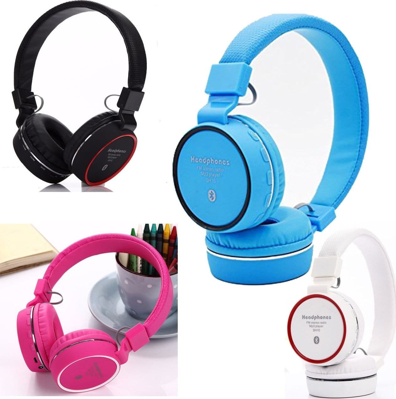 CUFFIE WIRELESS BLUETOOTH STEREO AURICOLARE VIVAVOCE MICROFONO PER SMARTPHONE Trade Shop italia - Napoli, Commerciovirtuoso.it