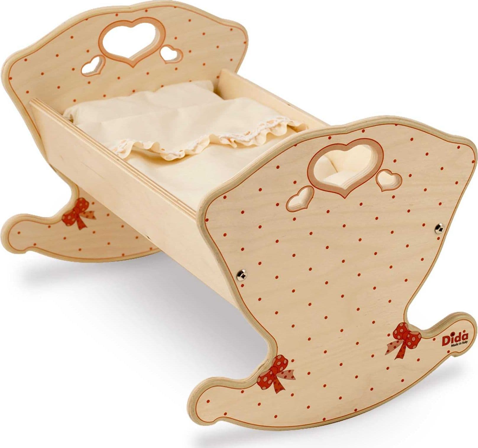 Culla Per Bambole - Fiocco in Legno Gioco per Bambine Dida in Mobili Dida - Ragusa, commercioVirtuoso.it