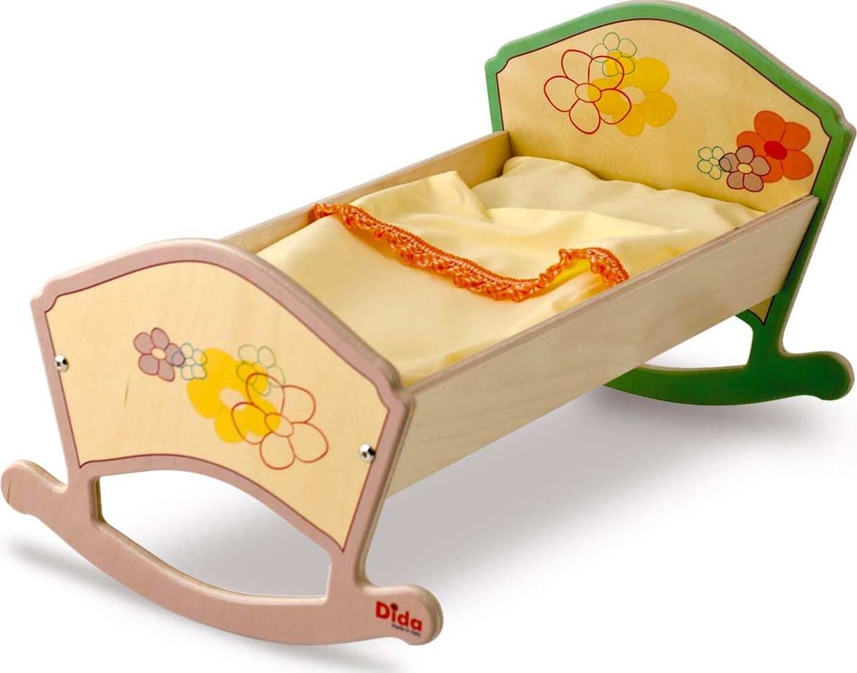 Culla Per Bambole - Fiore in Legno Gioco per Bambine Dida