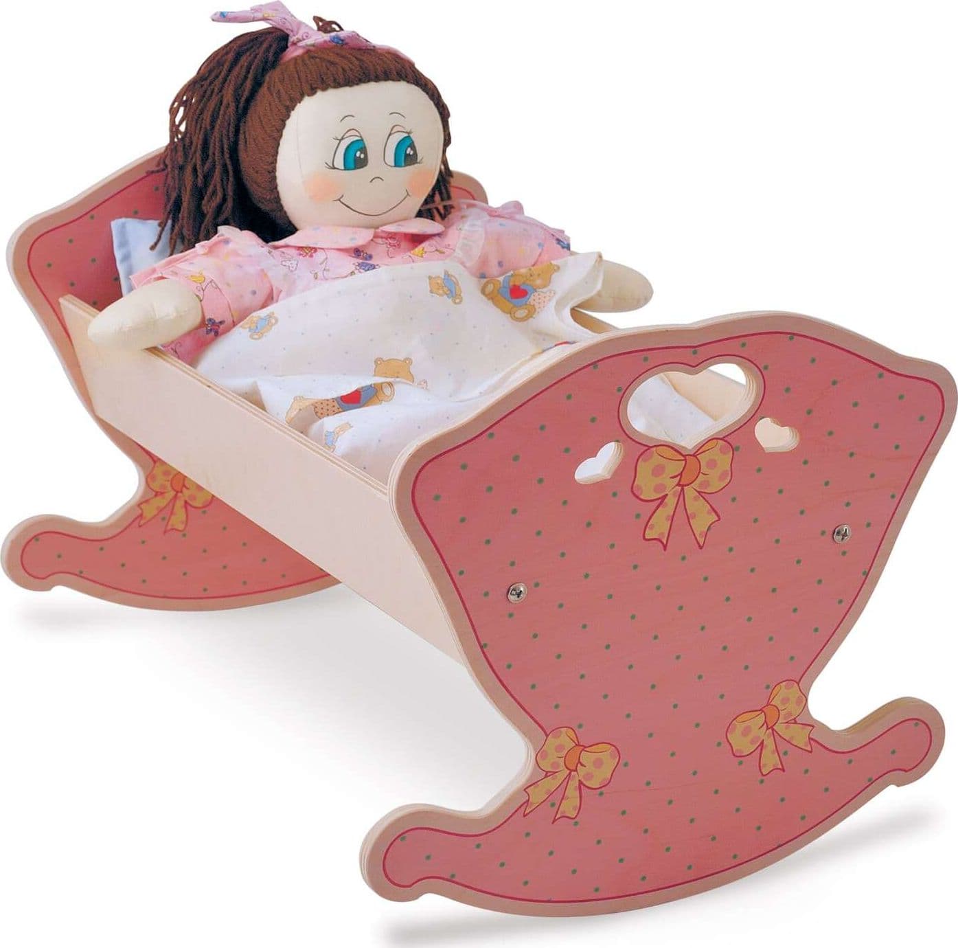 Culla per Bambole - Rosa Gioco in Legno per Bambini Dida in Mobili Dida - Ragusa, commercioVirtuoso.it