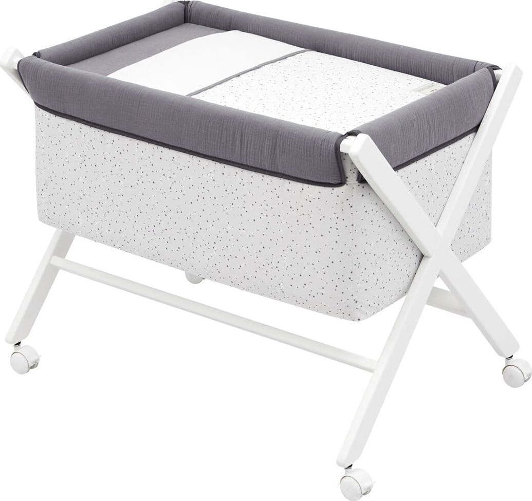 Culla X Di Legno Une Astra Grigio 55X87X74 Cm Casa e cucina/Arredamento/Cameretta bambini/Lettini per neonati e bambini/Culle basculanti La Casa Del Bebè - Napoli, Commerciovirtuoso.it