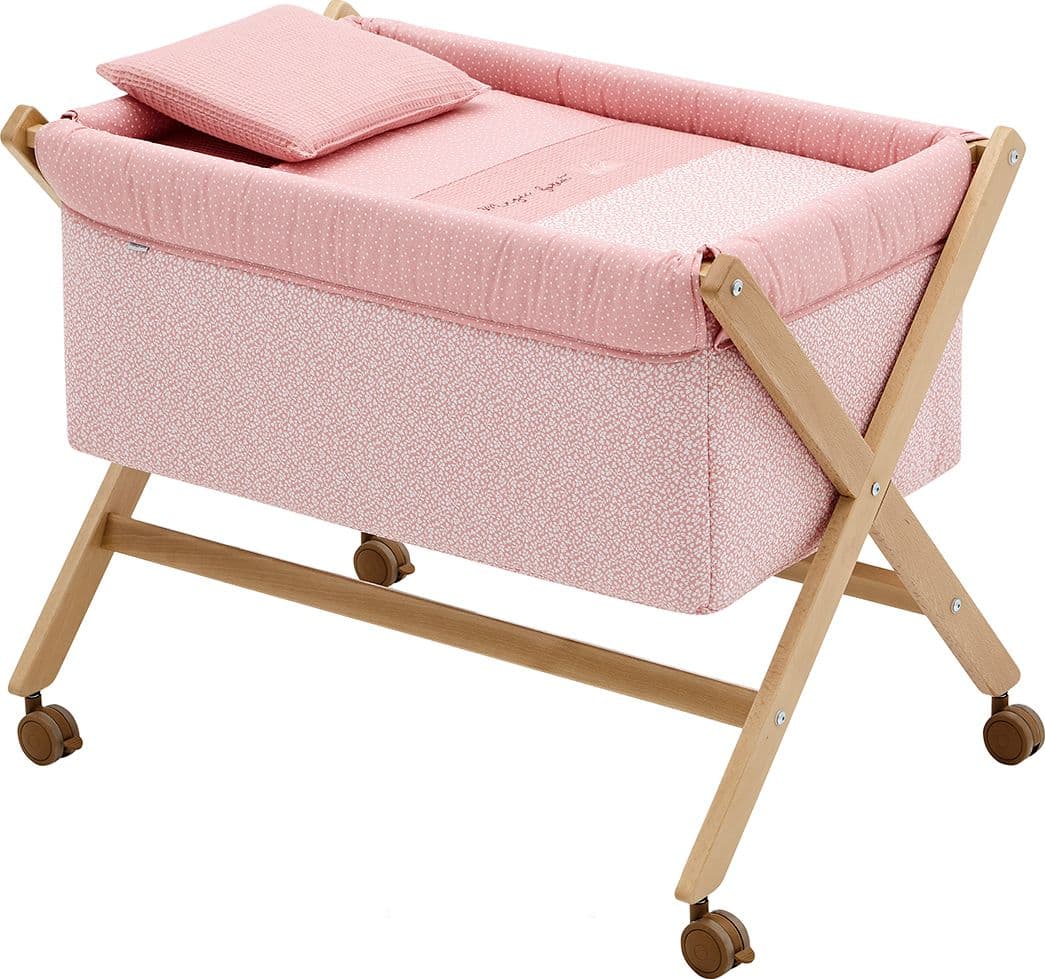 Culla X Di Legno Une Forest Rosa/Natural Casa e cucina/Arredamento/Cameretta bambini/Lettini per neonati e bambini/Culle basculanti La Casa Del Bebè - Napoli, Commerciovirtuoso.it