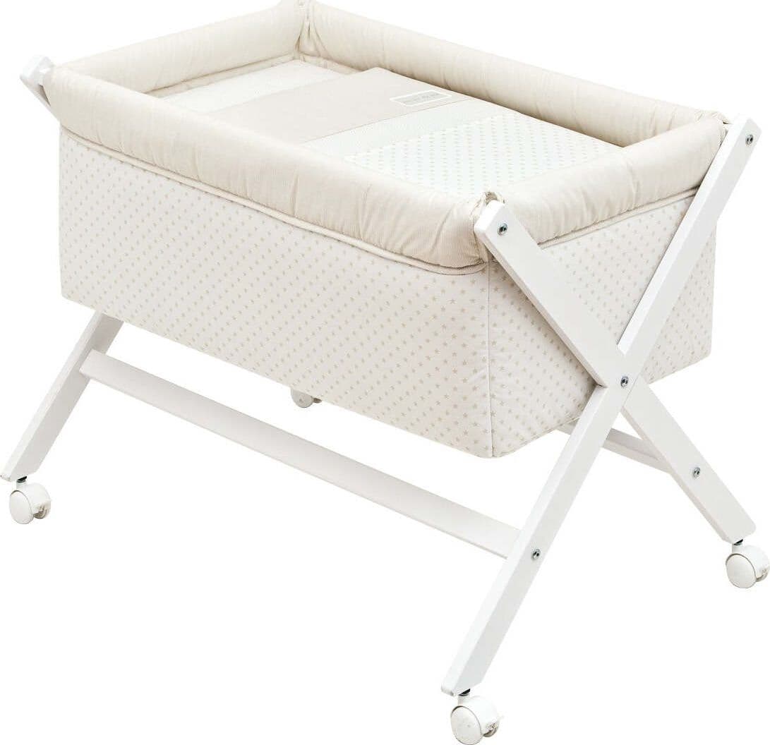 Culla X Di Legno Une Star Beige 55X87X74 Cm Casa e cucina/Arredamento/Cameretta bambini/Lettini per neonati e bambini/Culle basculanti La Casa Del Bebè - Napoli, Commerciovirtuoso.it