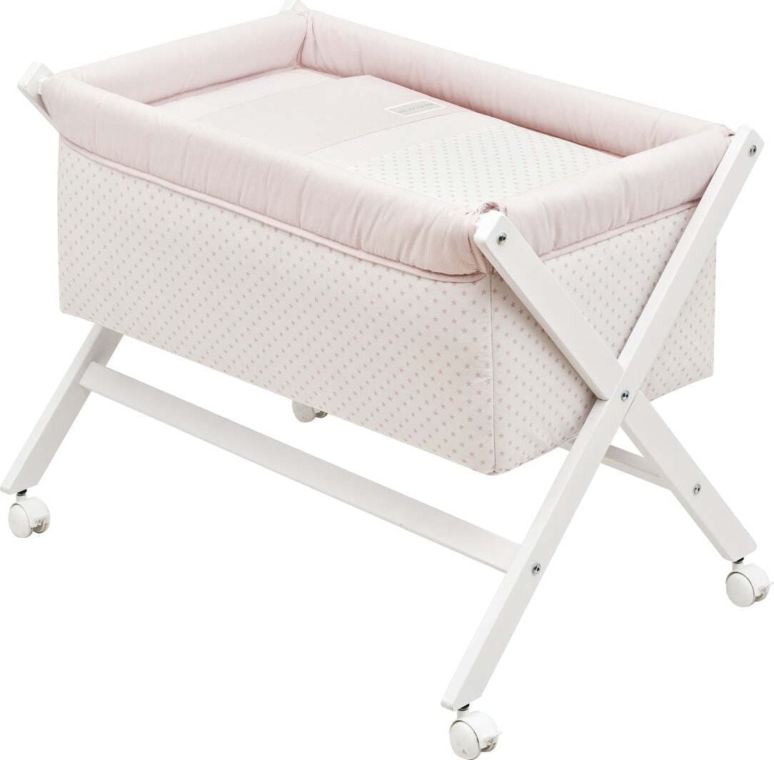 Culla X Di Legno Une Star Rosa 55X87X74 Cm Casa e cucina/Arredamento/Cameretta bambini/Lettini per neonati e bambini/Culle basculanti La Casa Del Bebè - Napoli, Commerciovirtuoso.it