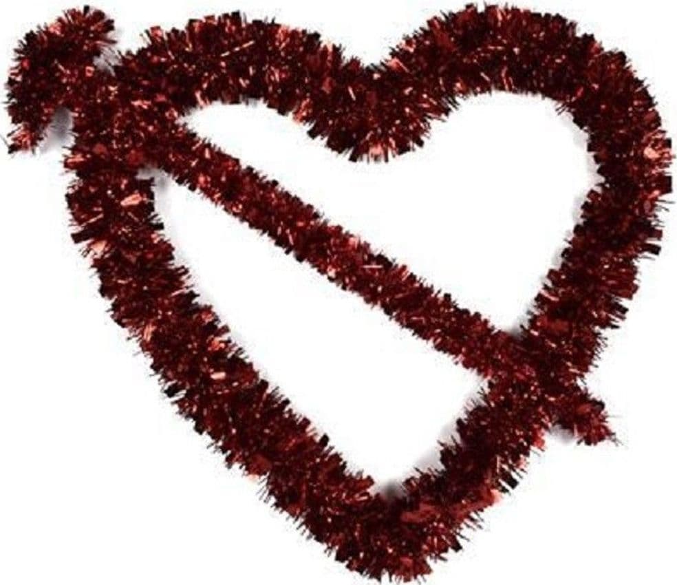 CUORE ROSSO CON FRECCIA DI GHIRLANDA DECORAZIONE SAN VALENTINO 38 X 34 X 3 CM