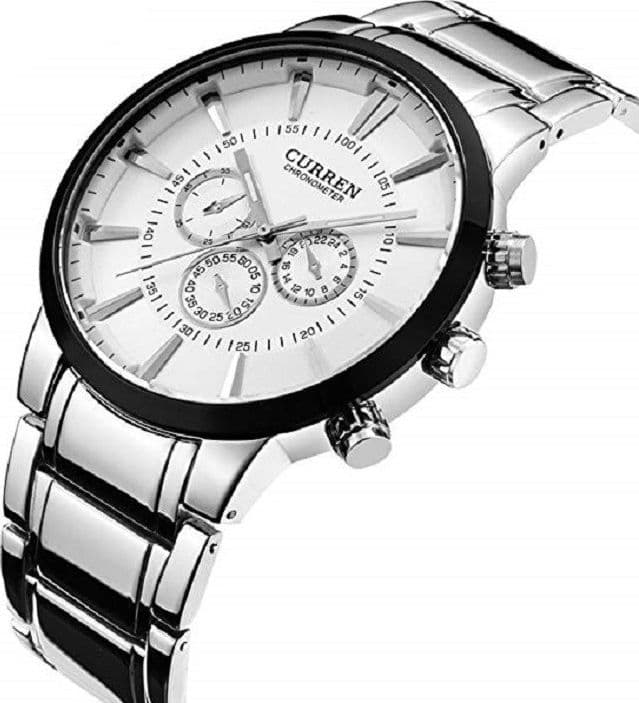 CURREN OROLOGIO SEMPLICE MODA UOMO ACCIAIO OROLOGIO DA POLSO QUADRANTE NERO Moda/Uomo/Orologi/Orologi da polso Trade Shop italia - Napoli, Commerciovirtuoso.it