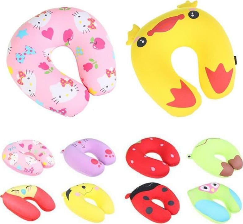 CUSCINO DA VIAGGIO COLLARE PER IL COLLO ANIMALI COLORATI LETTURA RELAX TRENO