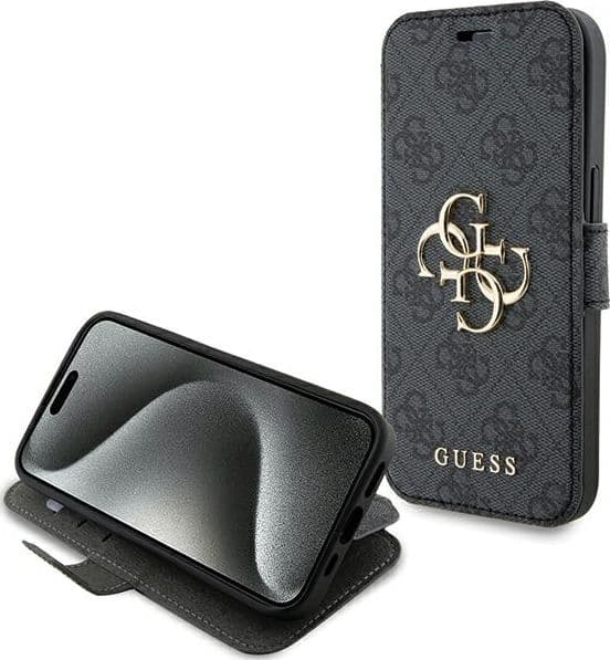 custodia-a-libro-guess-iphone-15/14/13--grey