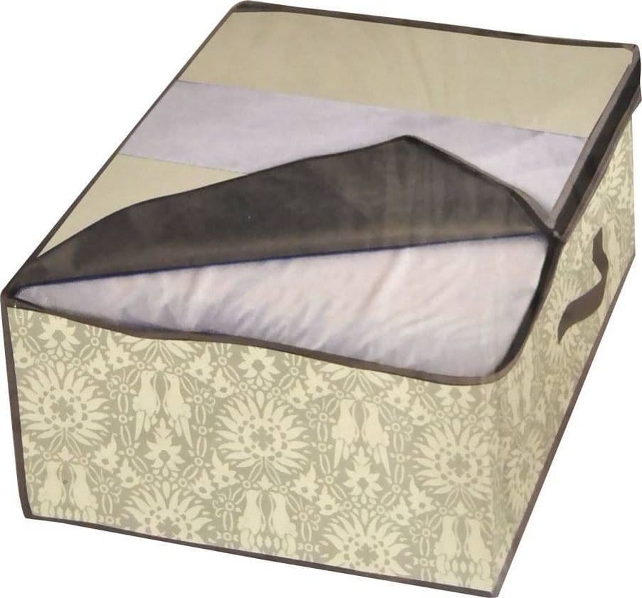Custodia-Coperte-In-Tnt-Trama-Damascata-60-X-46-X-26-Cm-Sistemi-Salvaspazio