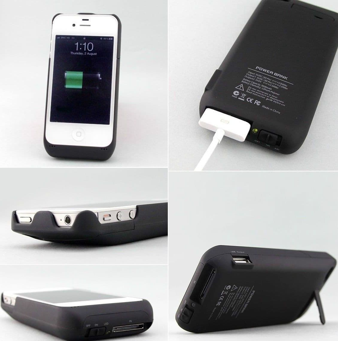 CUSTODIA COVER PER IPHONE 4 E 4S CARICA STAND BATTERIA ESTERNA 1900 mAh Trade Shop italia - Napoli, Commerciovirtuoso.it