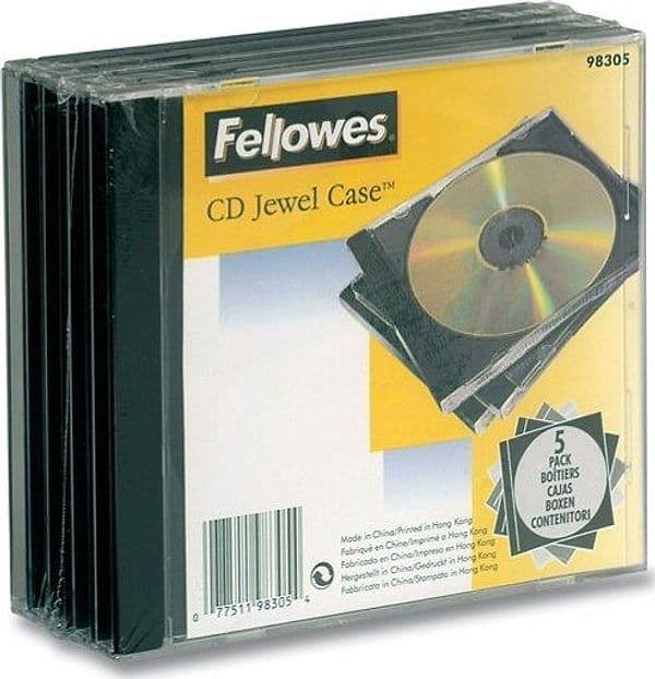 Custodia per CD singolo Jewel Case - base nera - pack 5 pezzi Elettronica/Informatica/Accessori/Custodie supporti vergini Eurocartuccia - Pavullo, Commerciovirtuoso.it