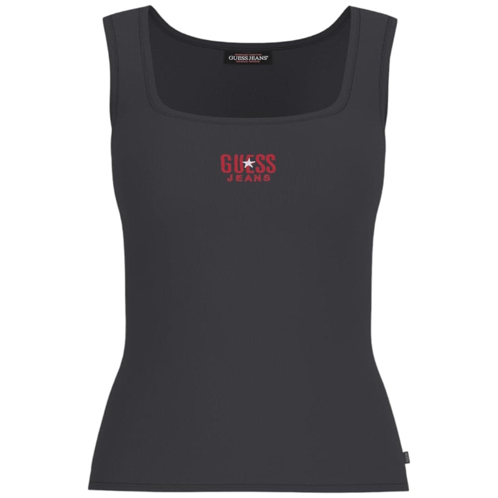 Guess Jeans slim top nero canotta Tank W4BP43 KA0H1 Top Guess Jeans