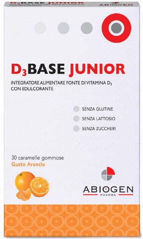 D3base junior vitamina d 30 caramelle gommose arancia in Multivitamine Clubfarma - Melilli, commercioVirtuoso.it