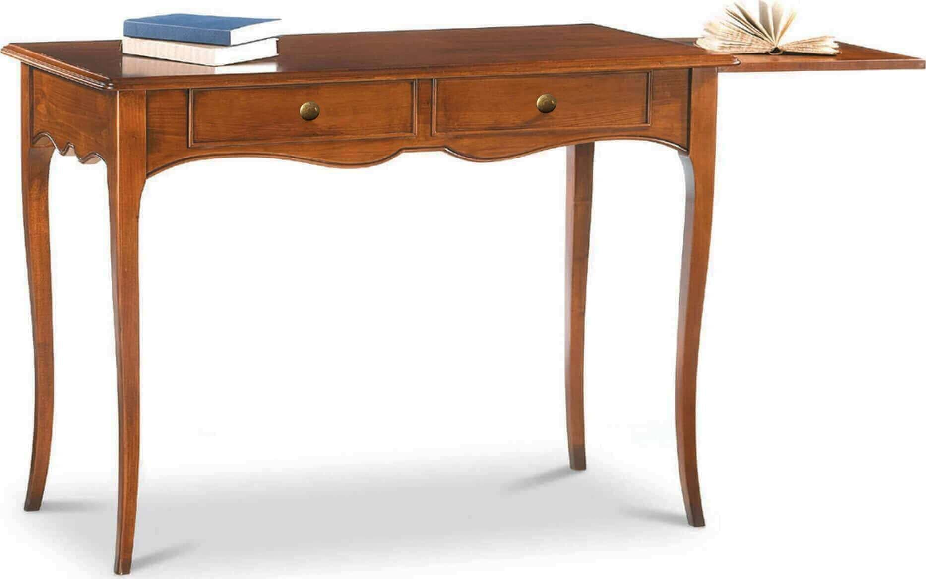 DALTON - scrittoio in legno massello 110x56x80 Tinta noce Milani Home