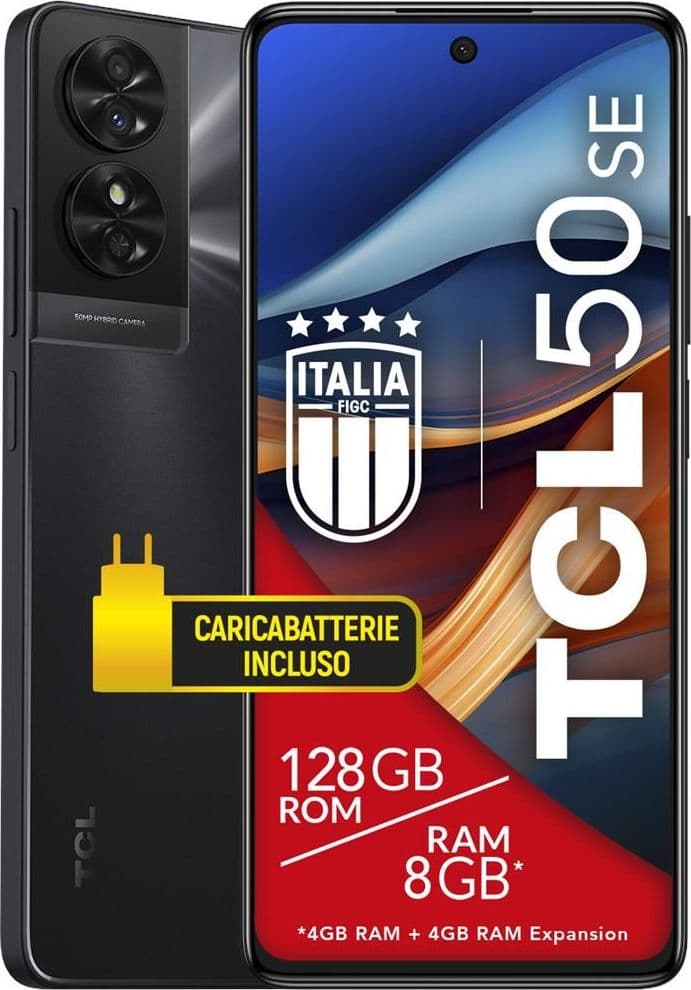 Tcl 50 se 17,2 cm (6.78\") doppia sim android 14 4g usb tipo-c 4 gb 128 gb 5010 mah grigio - TCT611B-2BLCA112 in Cellulari e Smartphone eWeki - Napoli, commercioVirtuoso.it