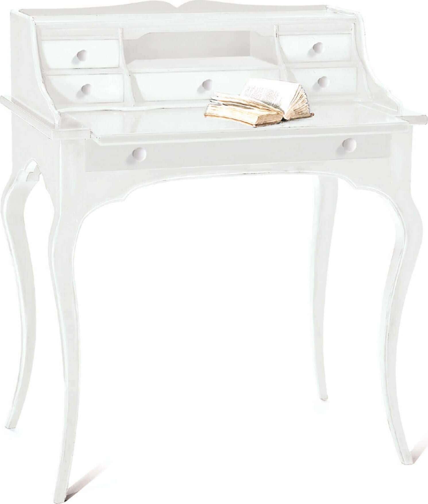 DAREN - scrittoio in legno massello 78x50x95 Bianco Milani Home