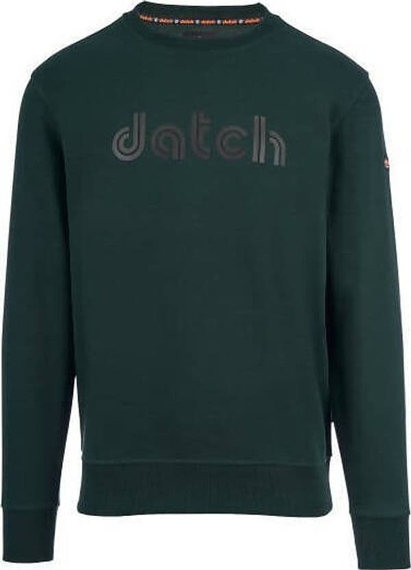Datch-Felpa-Girocollo-Uomo-Verde-Scuro-Senza-Cappuccio