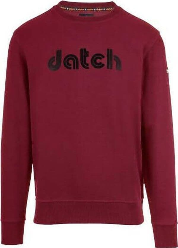 Datch-Felpa-Uomo-Girocollo-Bordeaux-Felpata