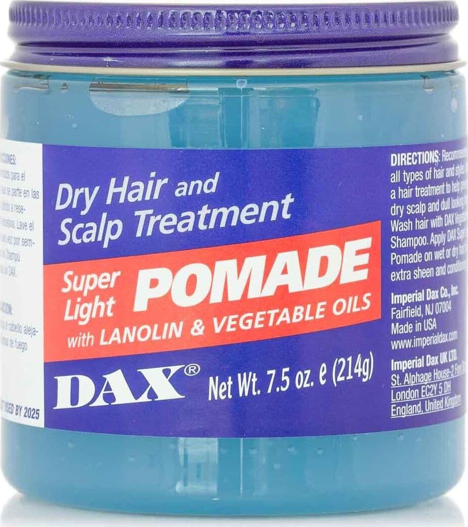 DAX SUPER LIGHT POMADE FOR DRY HAIR & SCALP TREATMENT ENRICHED WITH LANOLIN & VEGETABLE OILS 213G PER CAPELLI in Paste argille e cere Agbon - Martinsicuro, commercioVirtuoso.it