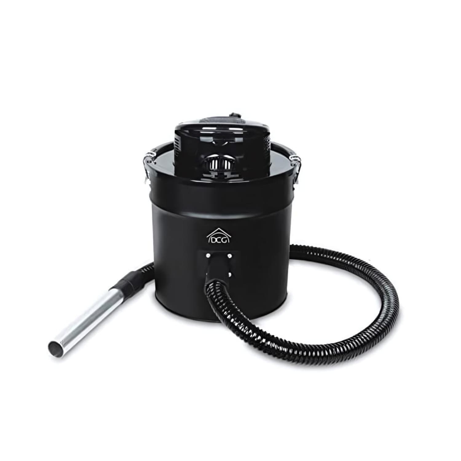DCG-Eltronic-BS8800-BS8800-Aspiracenere-con-Motore,-capacità-20lt.-Tubo-Flessibile-in-Alluminio,-1200-W,-20-Litri,-Nero