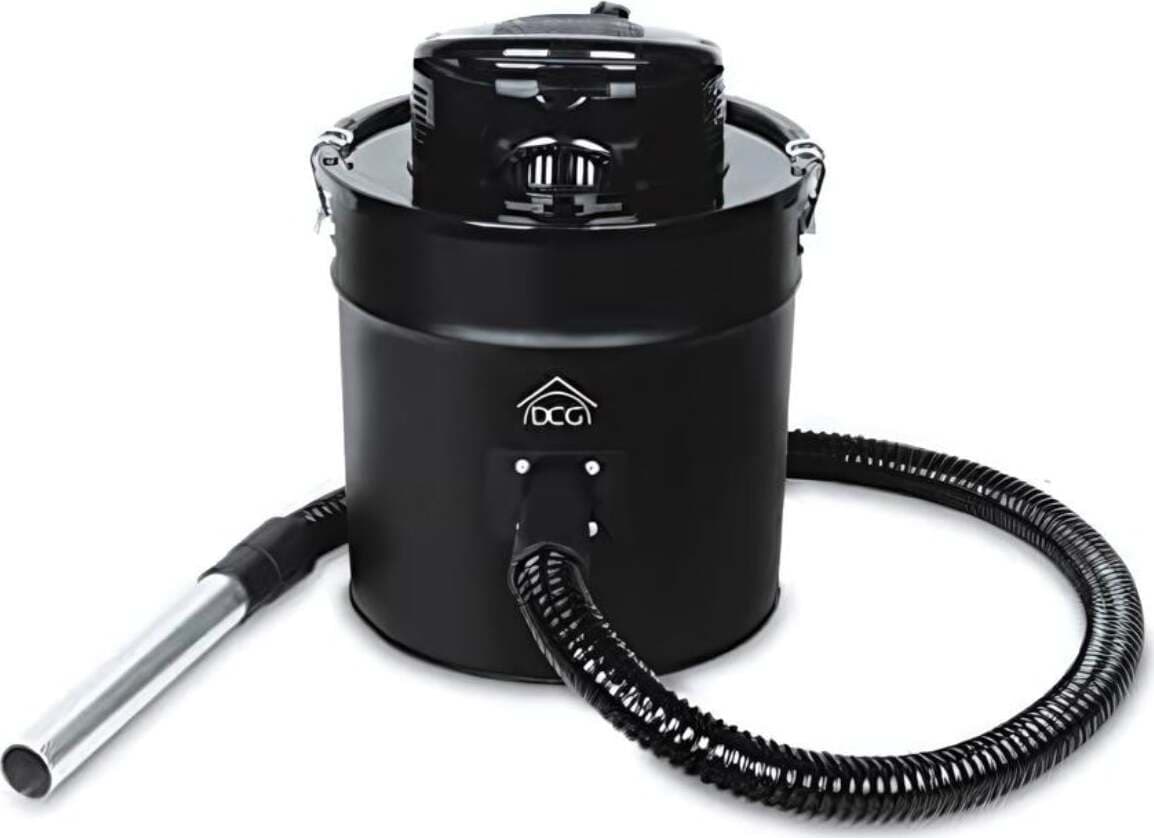DCG-Eltronic-BS8800-BS8800-Aspiracenere-con-Motore,-capacità-20lt.-Tubo-Flessibile-in-Alluminio,-1200-W,-20-Litri,-Nero