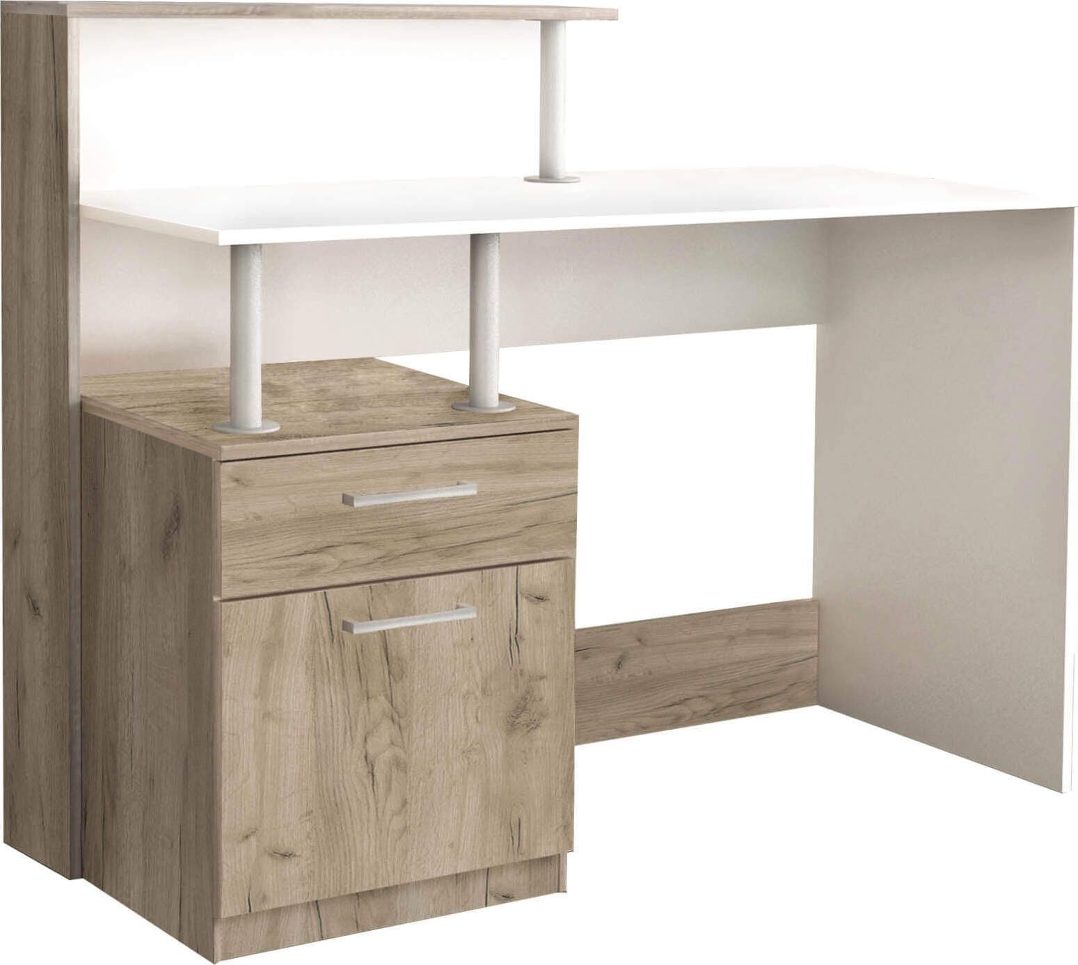 DECIO---scrivania-moderna-con-cassetto-120x75/91x55-h-Rovere-grigio-Milani-Home