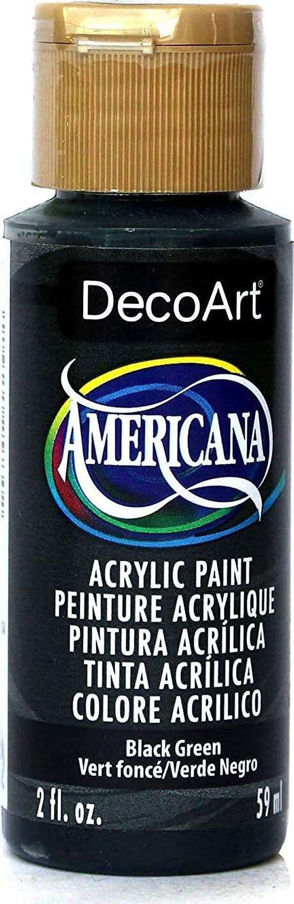 DecoArt-Americana-Vernice-acrilica-Multiuso,-59ml,-Nero-Verde