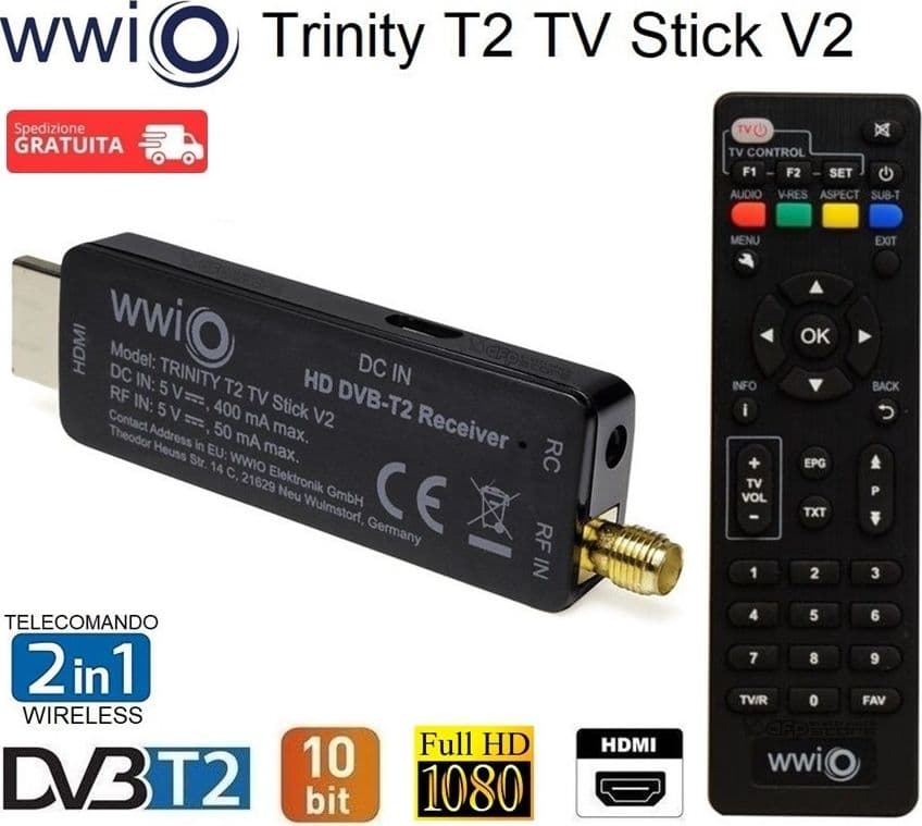Decoder-Digitale-Terrestre-WWIO-TRINITY-T2-TV-STICK-V2-DVB-T2-H.265-HEVC-10-bit