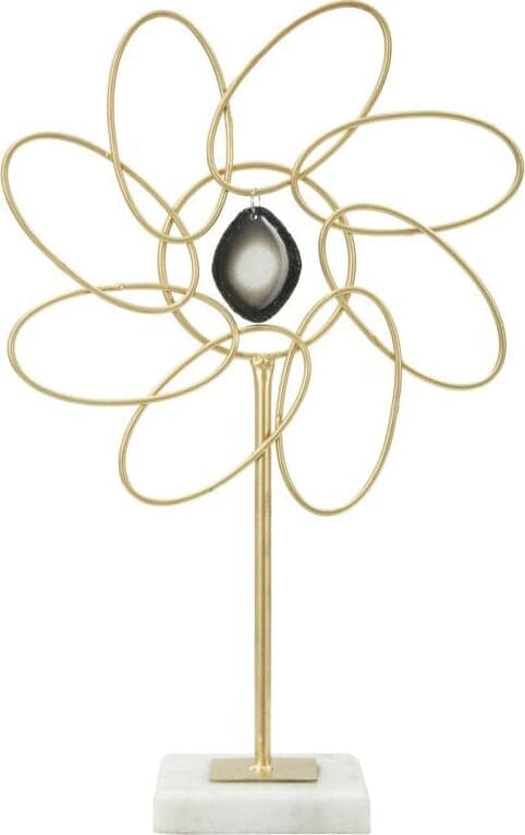Decorazione Glam Daisy Cm 24X10X37,5 Casa e cucina/Decorazioni per interni/Arte/Sculture/Statue Led Mall Home - Napoli, Commerciovirtuoso.it