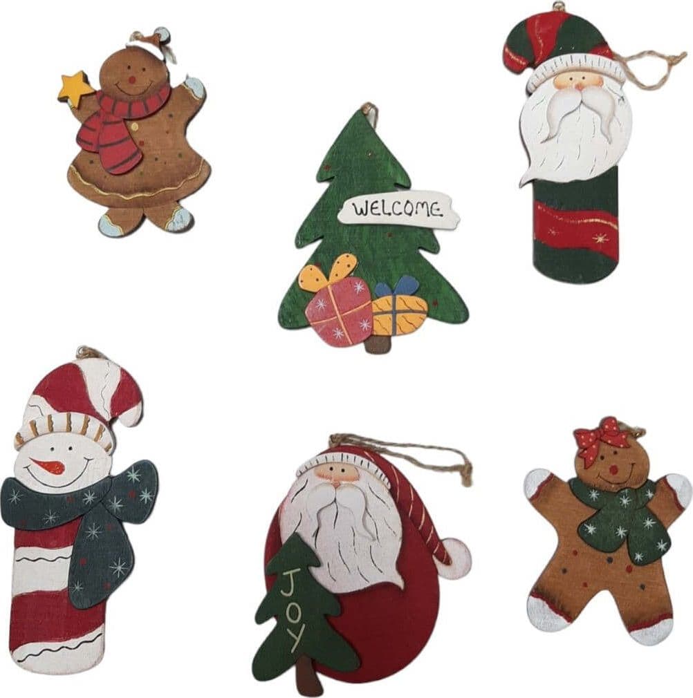 Decorazione per albero di Natale in legno Assortito Casa e cucina/Decorazioni per interni/Addobbi e decorazioni per ricorrenze/Decorazioni natalizie/Addobbi e decorazioni/Ciondoli e pendenti Scontolo.net - Potenza, Commerciovirtuoso.it