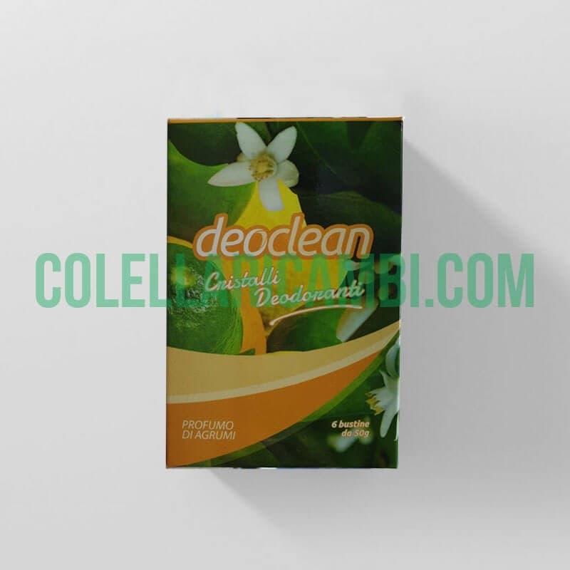 Deoclean Cristalli Deodoranti Profumo di Agrumi 6 buste da 50gr in Accessori per la profumazione della casa Colella Ricambi - Casoria, commercioVirtuoso.it