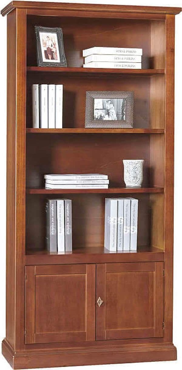 DESTINY---libreria-in-legno-massello-90x41x186-Tinta-noce-Milani-Home