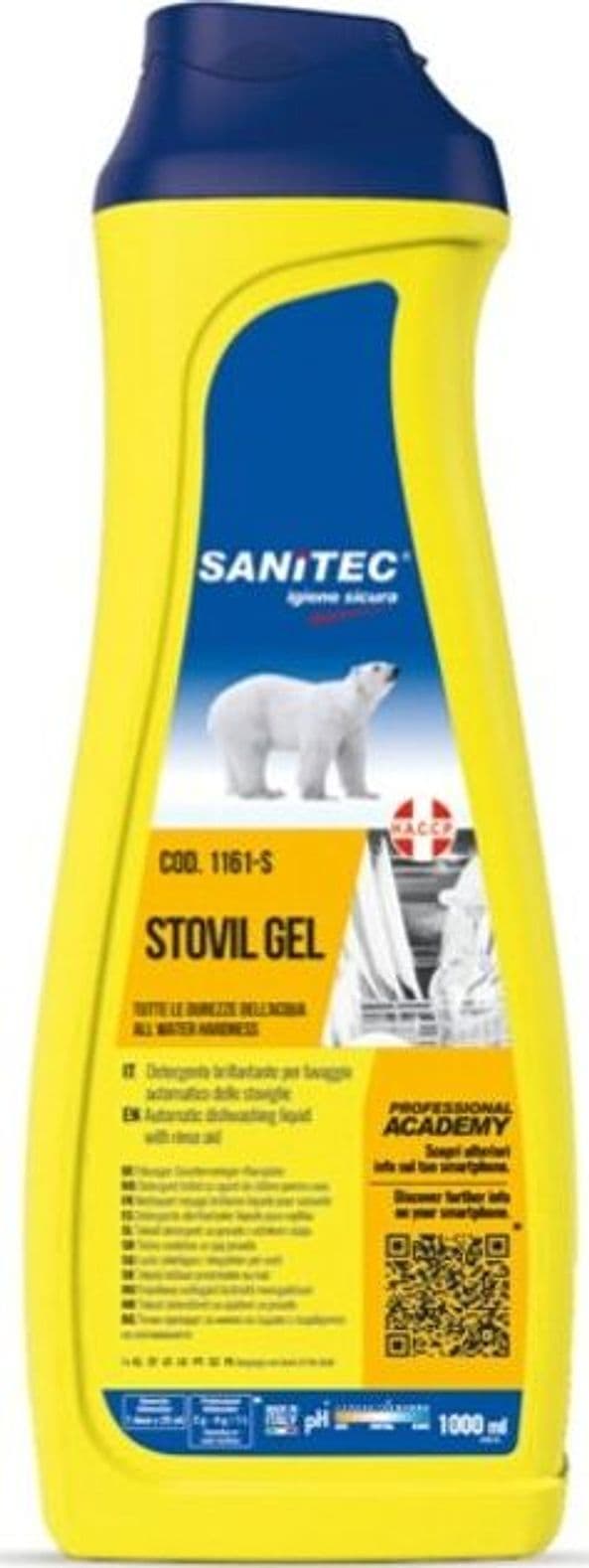 Detergente per lavastoviglie Stovil Gel - 1 L - Sanitec Casa e cucina/Detergenti e prodotti per la pulizia/Detergenti per la casa/Detergenti multiuso Eurocartuccia - Pavullo, Commerciovirtuoso.it