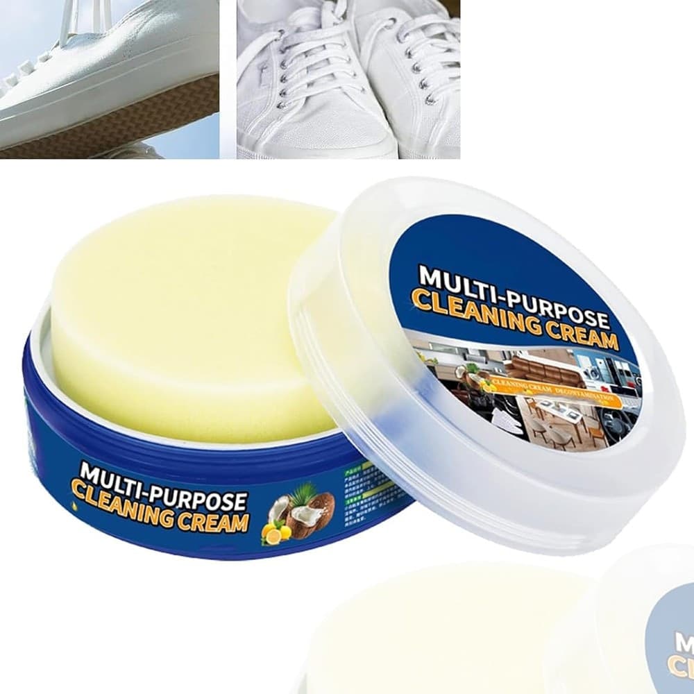 DETERGENTE PER SCARPE BIANCHE CREMA SMACCHIANTE PULIZIA E RIMOZIONE MACCHIE 330G in Detergenti per scarpe Trade Shop italia - Napoli, commercioVirtuoso.it