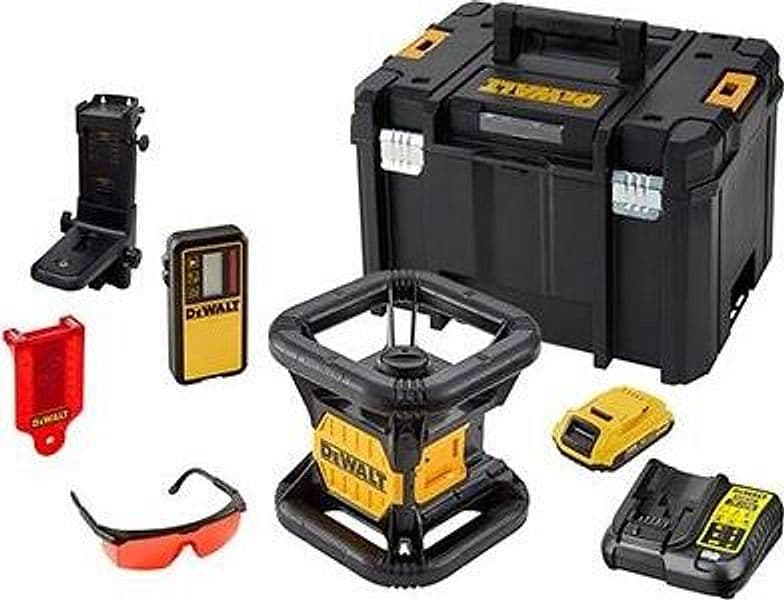 DEWALT---LASER-ROTANTE-CON-RAGGIO-ROSSO,-AUTOLIVELLANTE-CON-RAGGIO-ORIZZONTALE.
