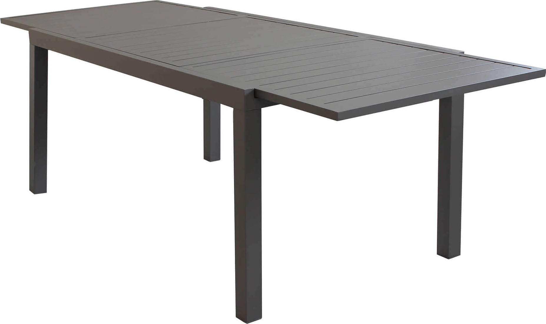 DEXTER---set-tavolo-da-giardino-allungabile-160/240x90-compreso-di-6-poltrone-in-alluminio-Taupe-Milani-Home