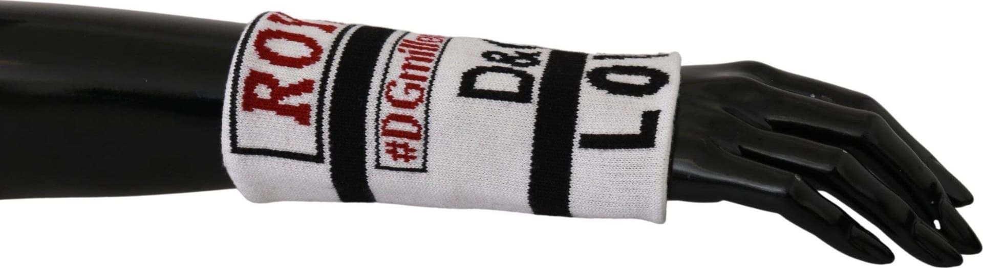 DG Scaldabraccia nero bianco Love Royal Wool Wrap