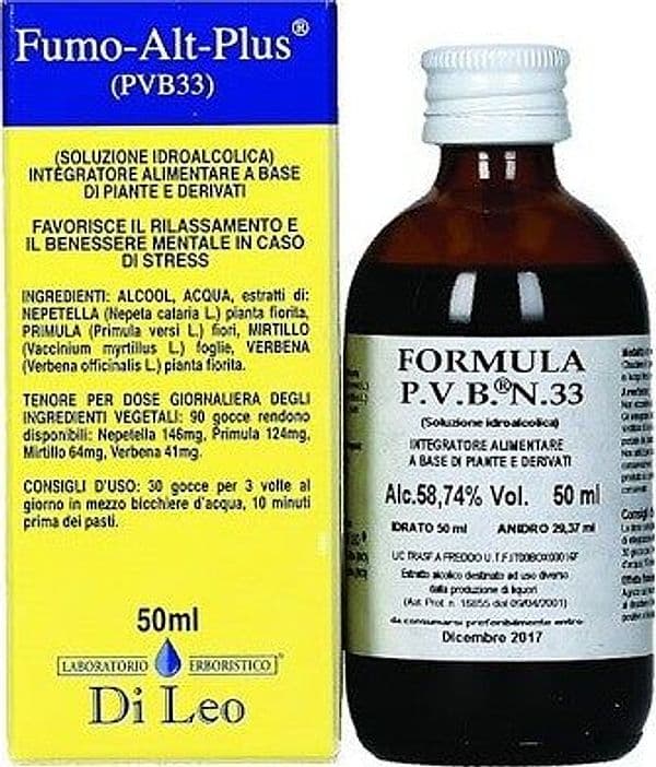 Di Leo Fumo Alt Plus P.V.B. 33 50 ml Integratore Alimentare