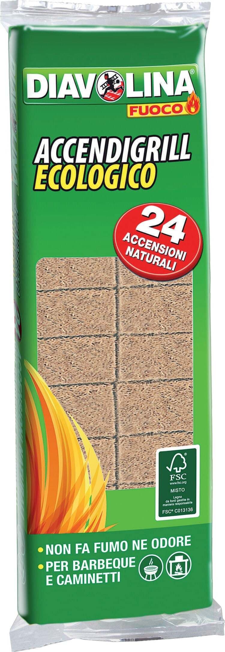 Diavolina Accendi Griglia Ecologica 24 Cubettii Diavolina Accendifuoco Eco 24 Cubetti 15330 Giardino e giardinaggio/Barbecue e picnic/Accessori per barbecue e affumicatori/Accendini per carbonella Ferus - Montoro, Commerciovirtuoso.it