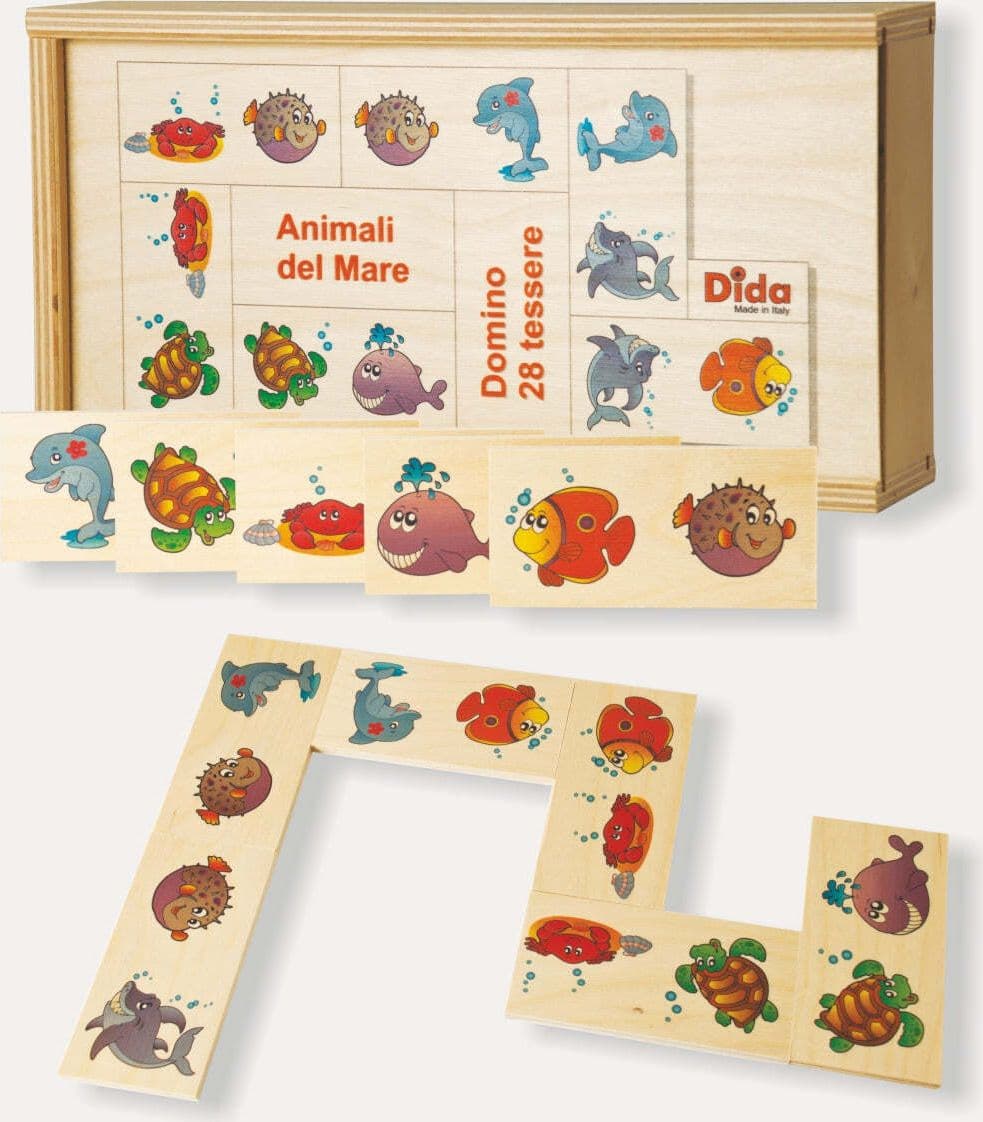 Dida - Domino Animali Del Mare - In Legno Per Bambini Gioco Da Tavolo in Domino Dida - Ragusa, commercioVirtuoso.it