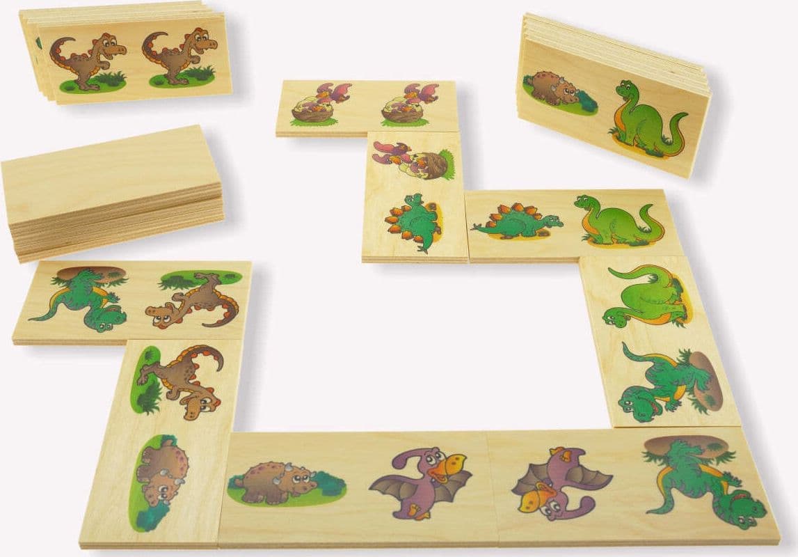 Dida - Domino Animali Del Passato I Dinosauri - In Legno Per Bambini Gioco Da Tavolo in Domino Dida - Ragusa, commercioVirtuoso.it