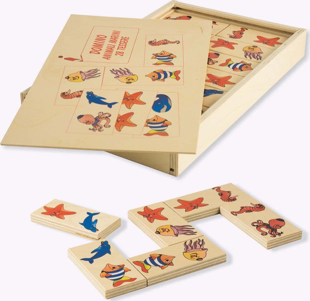 Dida - Domino Animali Marini - In Legno Per Bambini Gioco Da Tavolo in Domino Dida - Ragusa, commercioVirtuoso.it