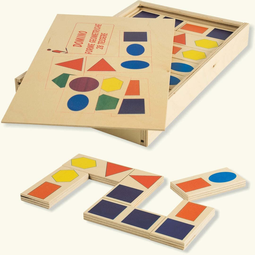 Dida - Domino Forme Geometriche - In Legno Per Bambini Gioco Da Tavolo in Domino Dida - Ragusa, commercioVirtuoso.it
