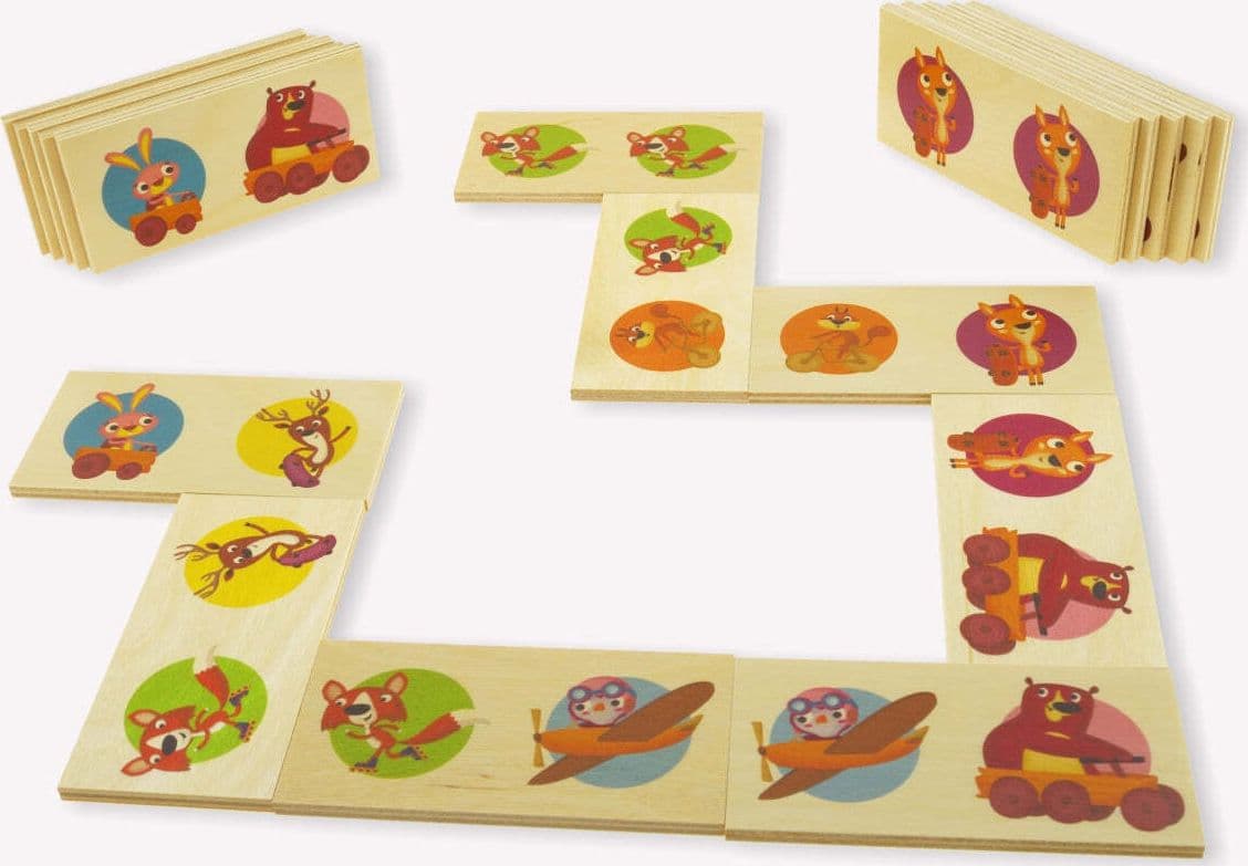 Dida - Domino La Gara degli Animali del Bosco - Domino in Legno per Bambini Gioco da Tavolo composto da 28 Grandi Tessere Decorate in Scatola di Legno Gioco Educativo che Stimola le Capacitò di Associazione Concentrazione e l'Apprendimento delle Regole in Domino Dida - Ragusa, commercioVirtuoso.it