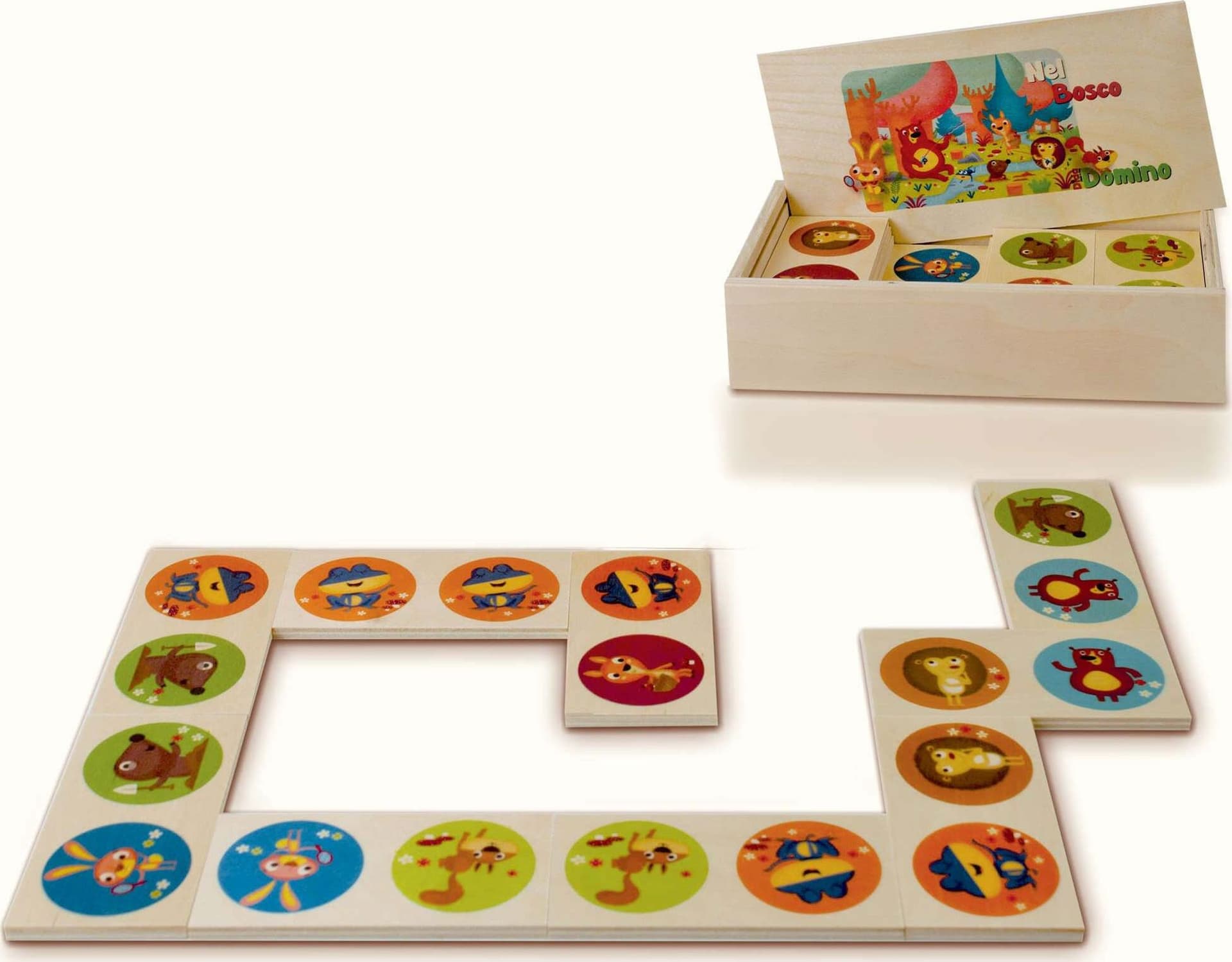 Dida - Domino Nel Bosco - Domino In Legno Per Bambini Gioco Da Tavolo in Domino Dida - Ragusa, commercioVirtuoso.it